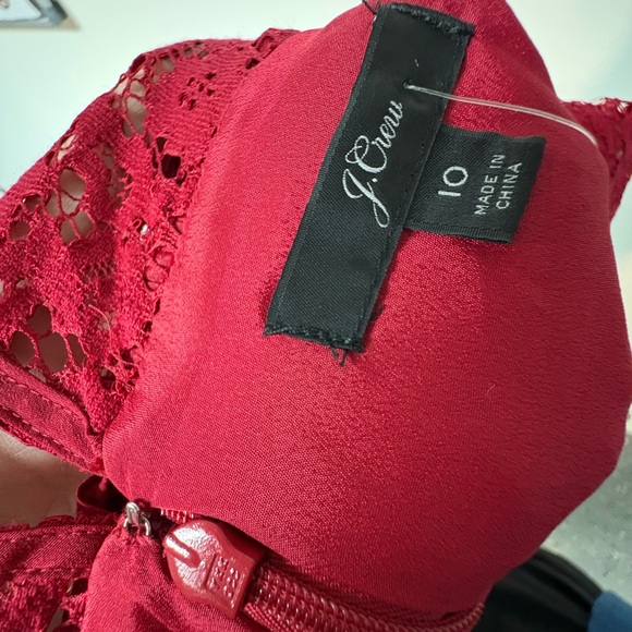 J. Crew Red Lace Ruffle Top NWT #Christmas - Picture 4 of 14